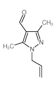 1-烯丙基-3,5-二甲基-1H-吡唑-4-甲醛 结构式