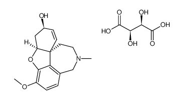 6H-Benzofuro[3a,3,2-ef][2]benzazepin-6-ol, 4a,5,9,10,11,12-hexahydro-3-methoxy-11-methyl-, (4aS,6R,8aS)-, (2R,3R)-2,3-dihydroxybutanedioate (1:1) (salt) (9CI) 结构式