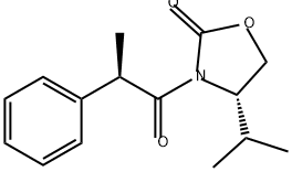 (4S)-4-异丙基-3-[(2R)-2-苯基丙酰基]-2-恶唑烷酮 结构式