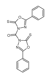 3,3'-羰基双[5-苯基-1,3,4-恶二唑-2(3H)-硫酮] 结构式
