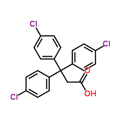 3,3,3-三(对氯苯基)丙酸 结构式