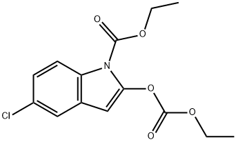 5-氯-2-[(乙氧羰基)氧基]-1H-吲哚-1-羧酸乙酯 结构式