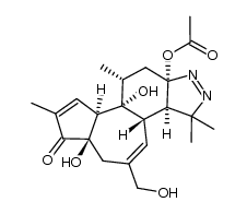 9H-Azuleno[5,4-e]indazol-9-one, 2a-(acetyloxy)-1,2,2a,5,5a,5b,8,8a,11a,11b-decahydro-8a,11b-dihydroxy-7-(hydroxymethyl)-1,5,5,10-tetramethyl-, (1R,2aS,5aR,5bS,8aR,11aS,11bR)- 结构式