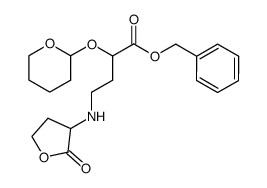 Butanoic acid, 4-[(tetrahydro-2-oxo-3-furanyl)amino]-2-[(tetrahydro-2H-pyran-2-yl)oxy]-, phenylmethyl ester, [2S-[2R*[R*(R*)]]]- (9CI) 结构式