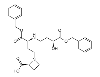 1-(苯甲基)酯-(αS,2S)-1-吖丁啶丁酸-2-羧基-α-[[(3S)-3-羟基-4-氧代-4-(苯基甲氧基)丁基]氨基] 结构式