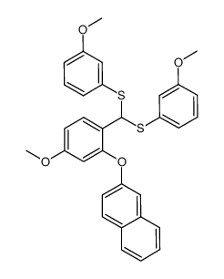 Naphthalene, 2-[2-[bis[(3-methoxyphenyl)thio]methyl]-5-methoxyphenoxy]- 结构式