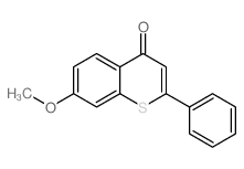 7-甲氧基-2-苯基-4H-1-苯并噻喃-4-酮 结构式