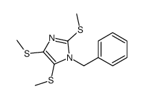 1-苄基-2,4,5-三(甲硫基)咪唑 结构式
