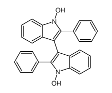 1,1'-二羟基-2,2'-二苯基-3,3'-联吲哚 结构式
