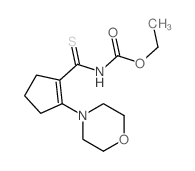Carbamicacid, [[2-(4-morpholinyl)-1-cyclopenten-1-yl]thioxomethyl]-, ethyl ester (9CI) 结构式