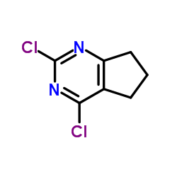 2,4-二氯-6,7-二氢-5H-环戊并[D]嘧啶 结构式
