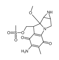 10-O-脱氨甲酰基-10-O-甲磺酰丝裂霉素C 结构式