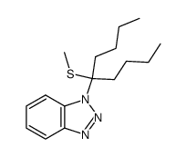 1H-Benzotriazole, 1-[1-butyl-1-(methylthio)pentyl]- 结构式