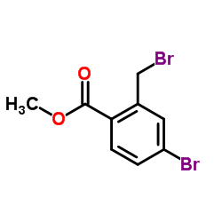 4-溴-2-溴甲基苯甲酸甲酯 结构式
