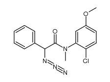 2-叠氮基-N-(2-氯-5-甲氧基苯基)-N-甲基-2-苯基乙酰胺 结构式