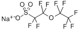 1,1,2,2-四氟-2-(1,1,2,2,2-五氟乙氧基)乙烷磺酸钠 结构式