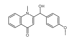 2-(α-羟基-4-甲氧基苄基)-1-甲基-4-喹诺酮 结构式