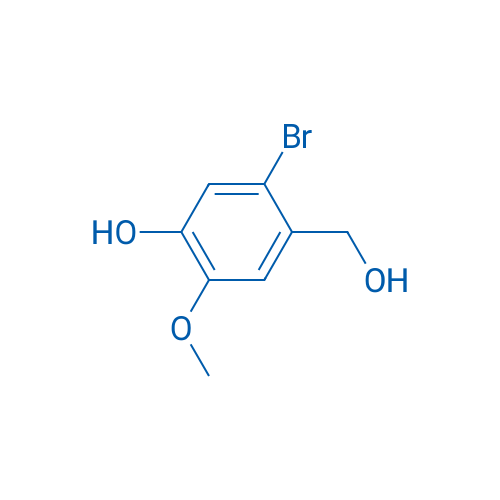5-溴-4-(羟甲基)-2-甲氧基苯酚 结构式