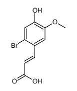 2-溴-4-羟基-5-甲氧基肉桂酸 结构式