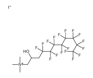 (4,4,5,5,6,6,7,7,8,8,9,9,10,10,11,11,11-heptadecafluoro-2-hydroxyundecyl)trimethylammonium iodide 结构式