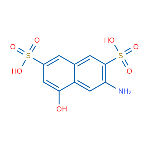 2-萘胺-8-羟基-3,6-二磺酸 结构式