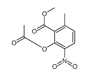 2-乙酰氧基-6-甲基-3-硝基苯甲酸甲酯 结构式