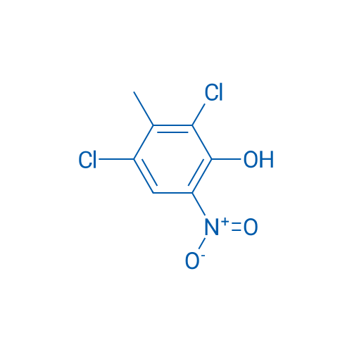 2,4-二氯-3-甲基-6-硝基酚 结构式