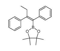 2-[(1E)-1,2-二苯基-1-丁烯-1-基]-4,4,5,5-四甲基-1,3,2-二氧杂硼戊环 结构式