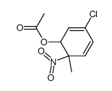 3-氯-6-甲基-6-硝基-2,4-环己二烯-1-醇-1-乙酸酯 结构式