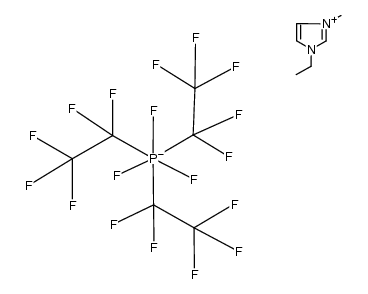1-乙基-3-甲基咪唑三(五氟乙基)三氟磷酸盐 结构式
