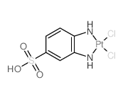 (2-azanidyl-5-sulfo-phenyl)azanide: dichloroplatinum 结构式
