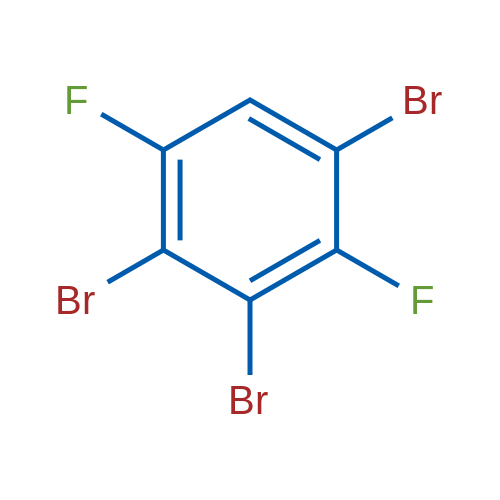 1,3,4-三溴-2,5-二氟苯 结构式
