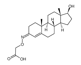 17Beta-羟基-4-雄烯-3-酮 3-[邻羧基甲基]肟 结构式
