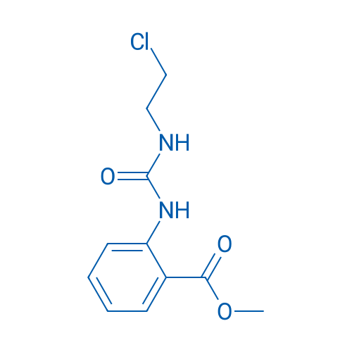 2-[3-(2-氯乙基)脲基]苯甲酸甲酯 结构式