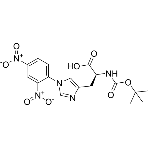 N-Boc-1-(2,4-二硝基苯基)-L-组氨酸 结构式