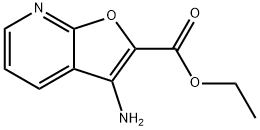 3-氨基-呋喃并[2,3-B]吡啶-2-甲酸乙酯 结构式