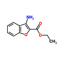 3-氨基苯并呋喃-2-甲酸乙酯 结构式