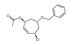 2-环庚烯-1-醇,4-氯-6-(苯基甲氧基)-,乙酸酯,(1α,4α,6β)- 结构式