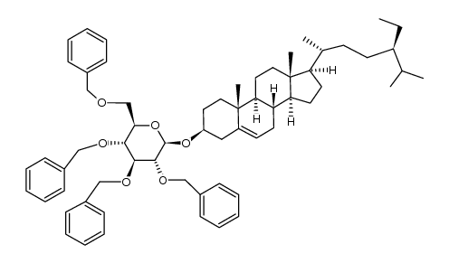3-[(2,3,4,6-四-O-苄基-β-D-吡喃葡萄糖基)氧基]-谷甾醇 结构式