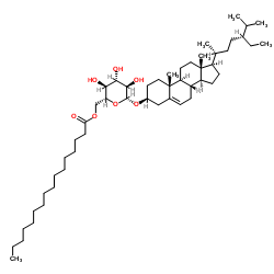 (6'-O-棕榈酰基)-3β-D-吡喃葡萄糖基谷甾醇 结构式