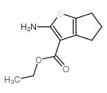 2-氨基-5,6-二氢-4H-环戊并[b]噻吩-3-甲酸乙酯 结构式