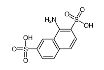 1-氨基-2,7-萘二磺酸 结构式