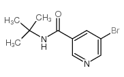 5-溴-N-叔丁基烟酰胺 结构式