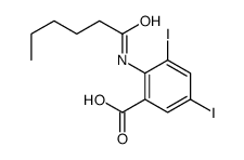 2-(己酰氨基)-3,5-二碘苯甲酸 结构式