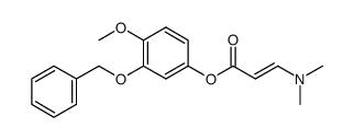 (2E)-3-(二甲氨基)丙烯酸 4-甲氧基-3-(苄氧基)苯基酯 结构式