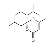 (-)-(6S)-4,10-DIMETHYL-7-ISOPROPYL-1,5-DIOXASPIRO[5.5] UNDEC-3-EN-2-ON 结构式