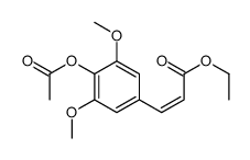 2-Propenoic acid, 3-[4-(acetyloxy)-3,5-dimethoxyphenyl]-, ethyl ester 结构式