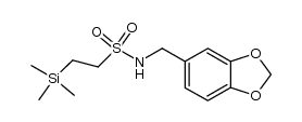 N-(苯并[d][1,3]二氧杂环戊烯-5-基甲基)-2-(三甲基硅基)乙烷磺酰胺 结构式