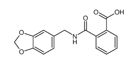 2-{[(1,3-苯并二氧杂环戊烯-5-基甲基)氨基]羰基}苯甲酸 结构式