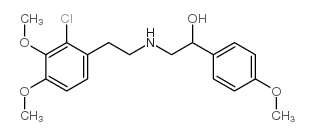 N-[2-羟基-2-(4-甲氧基苯基)乙基]-2-(2-氯-3,4-二甲氧基苯基)乙胺 结构式